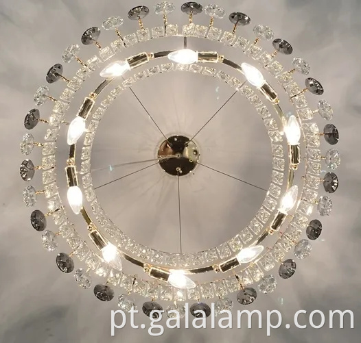 Lustre de cristal elegante K9 para decoração moderna da sala de estar